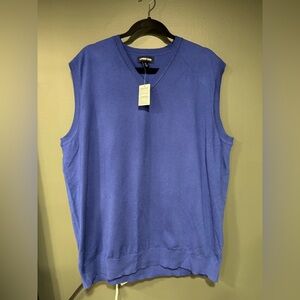 Lands' End Royal Blue V-Neck Sweater Vest